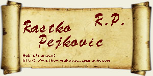 Rastko Pejković vizit kartica